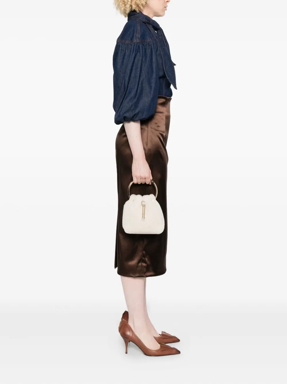 Bon Bon pearl-embellished ring-handle mini bag