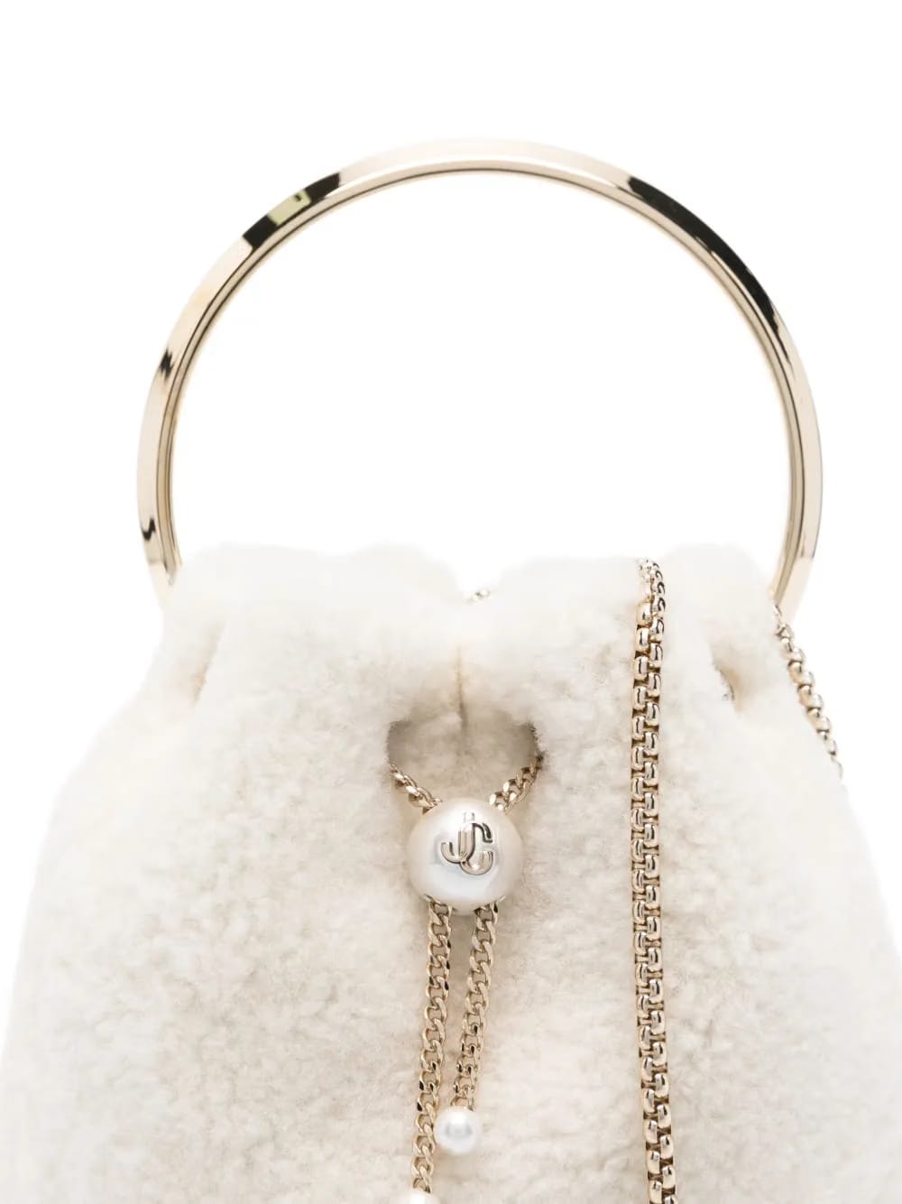 Bon Bon pearl-embellished ring-handle mini bag