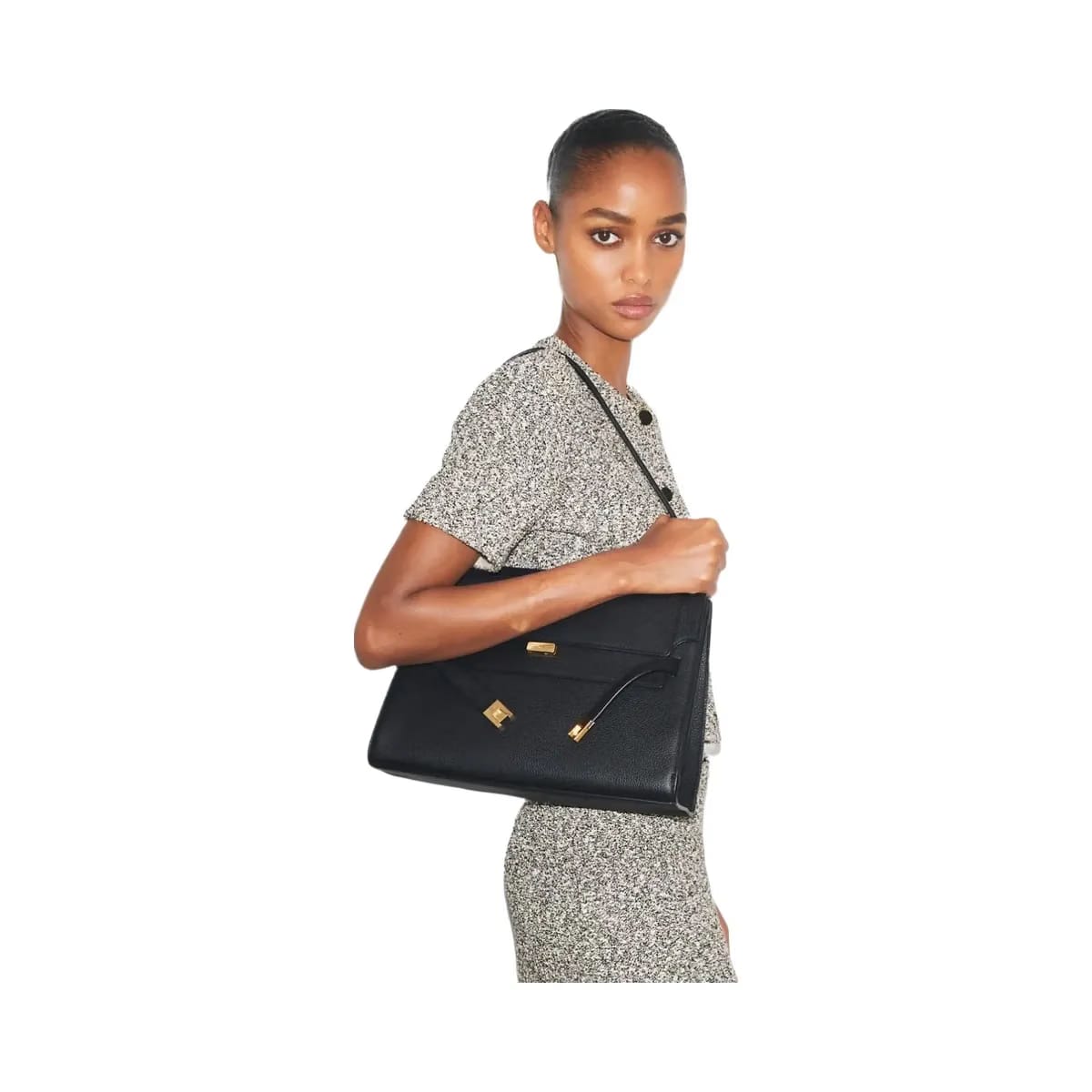 Tory Burch Large Lee Radziwill Shoulder Bag Black