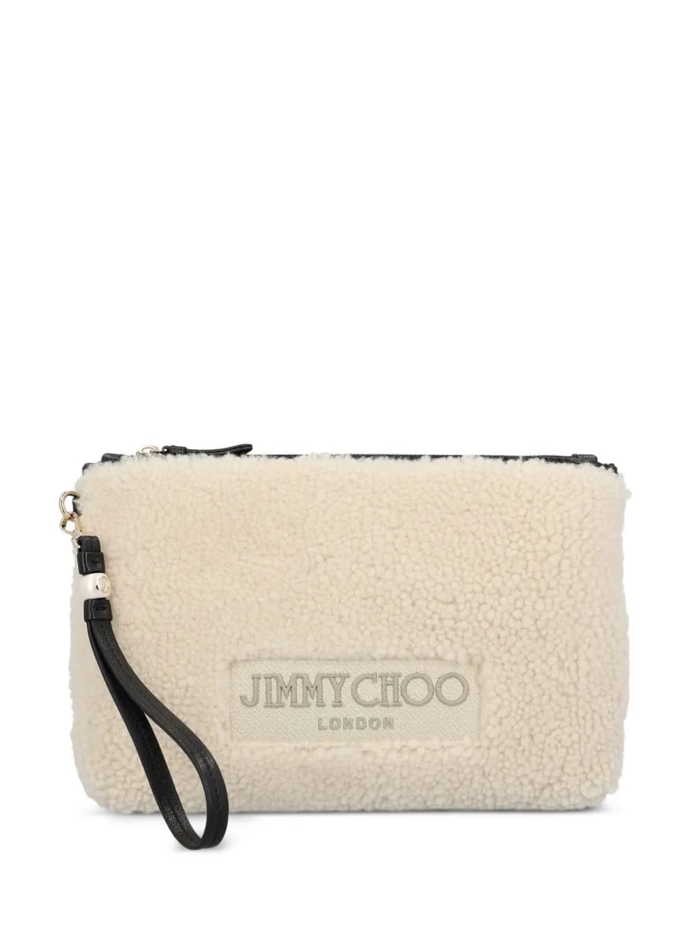 shearling clutch bag