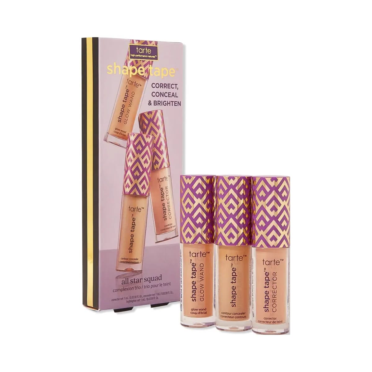 Tarte Shape Tape All Star Squad Complexion Trio '35Nmedium / aglow / peach'