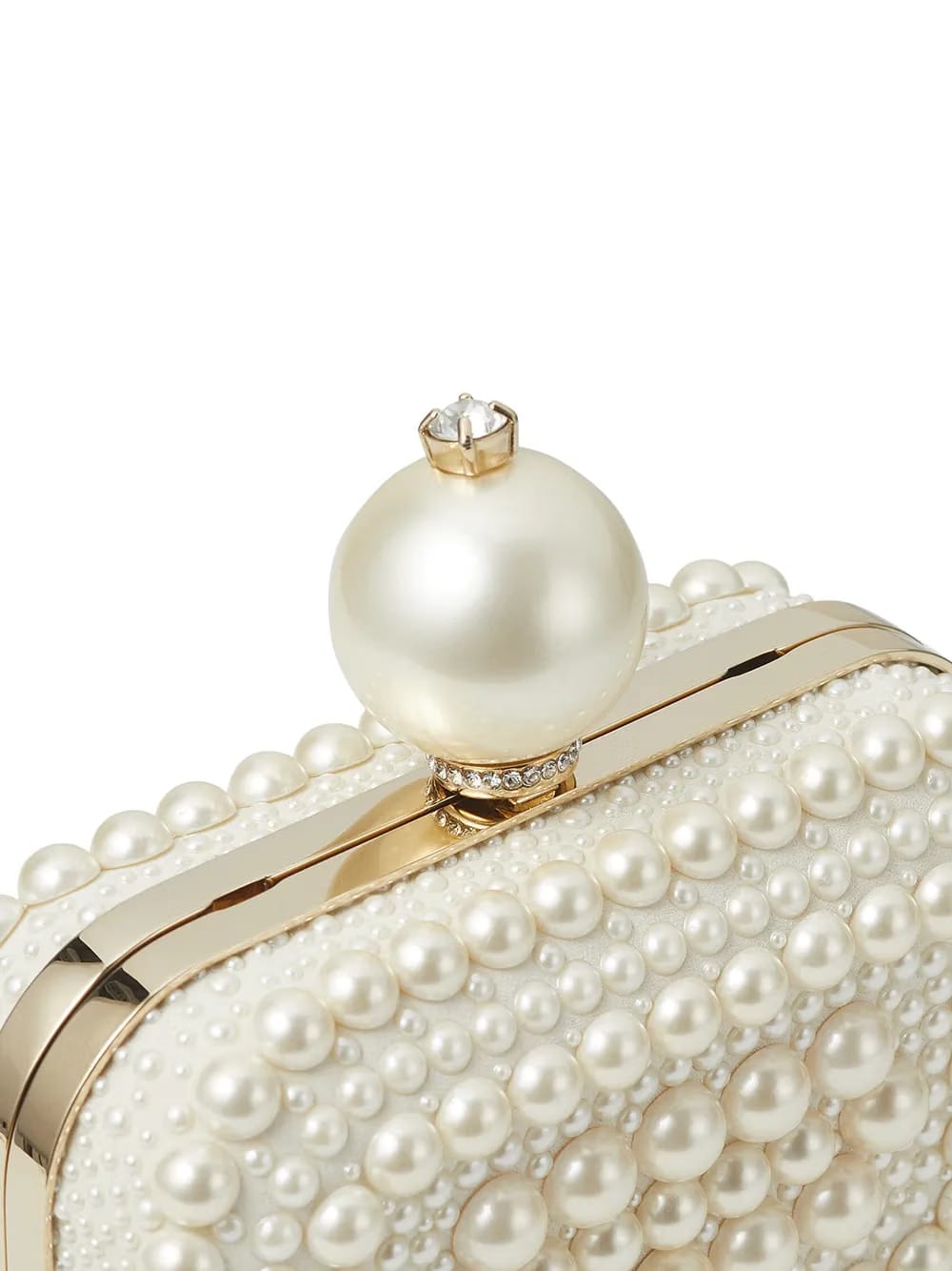 Micro Cloud pearl-embellished clutch bag