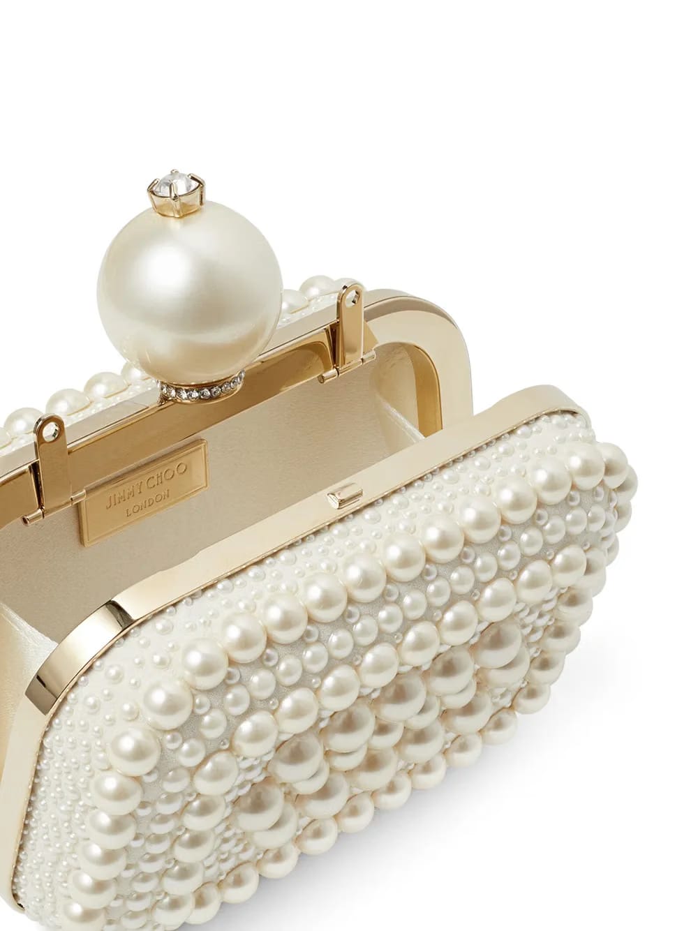 Micro Cloud pearl-embellished clutch bag