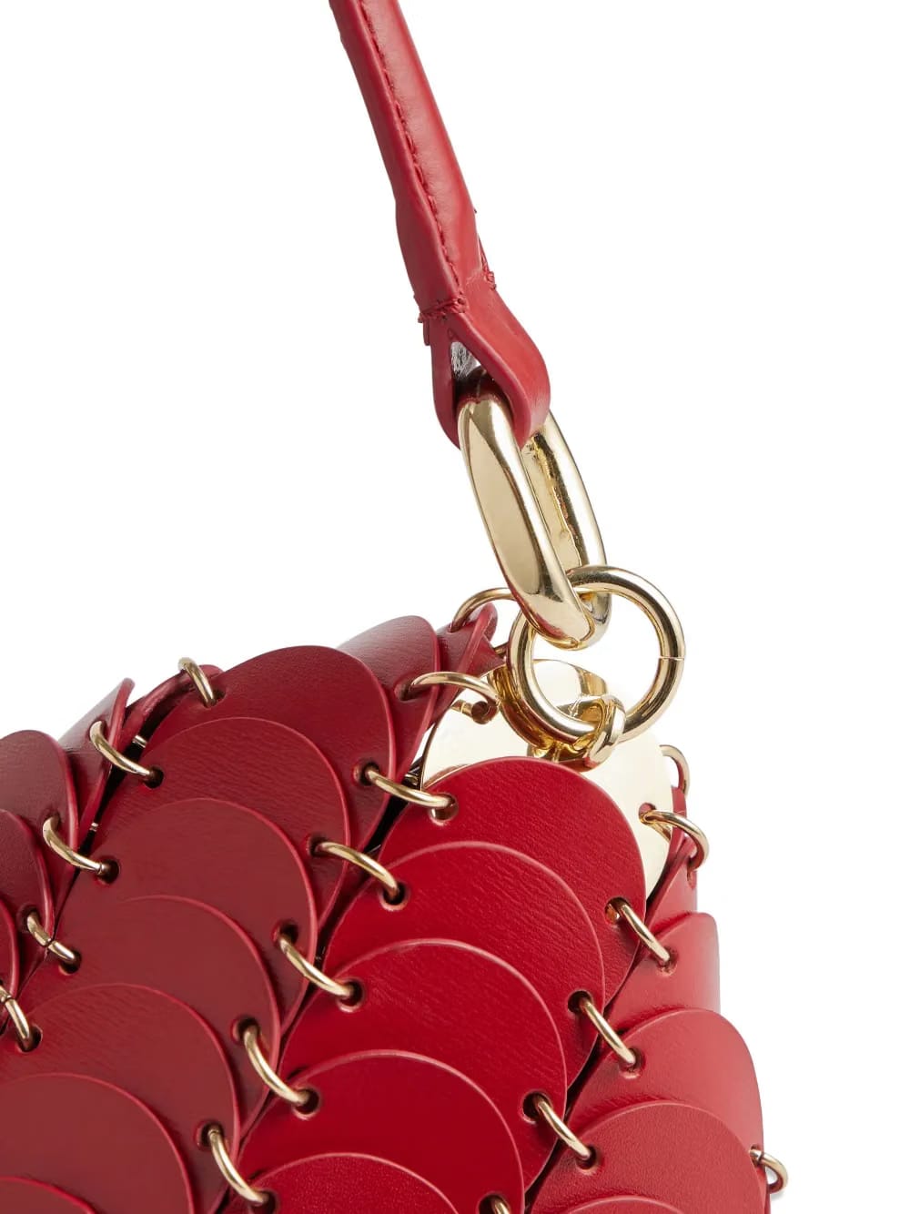 scale-pattern leather shoulder bag