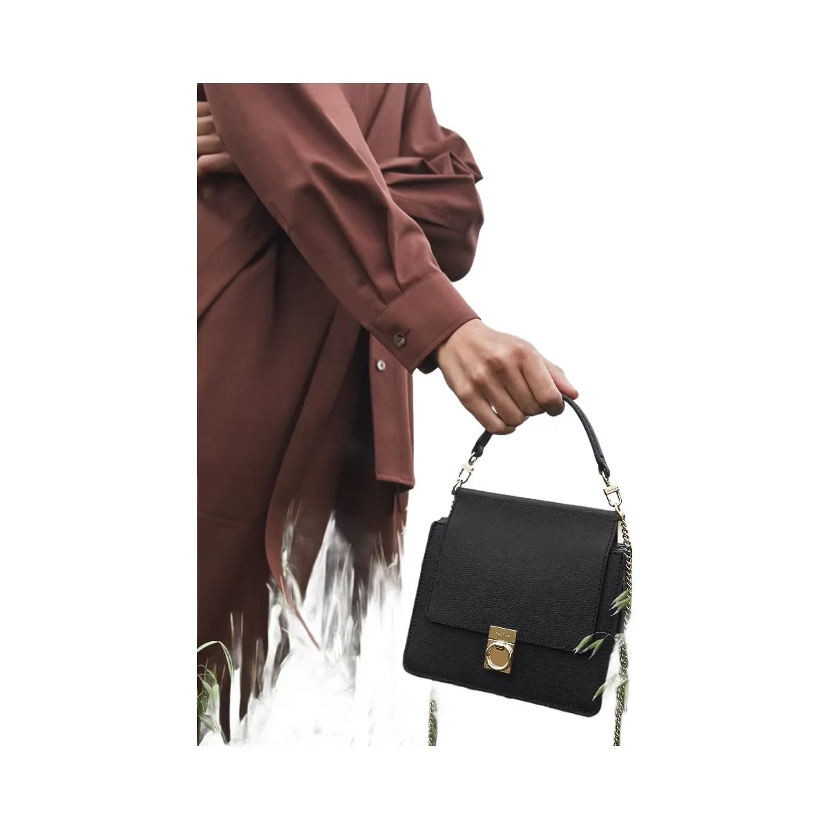 Polene Numero Sept Mini Textured Black