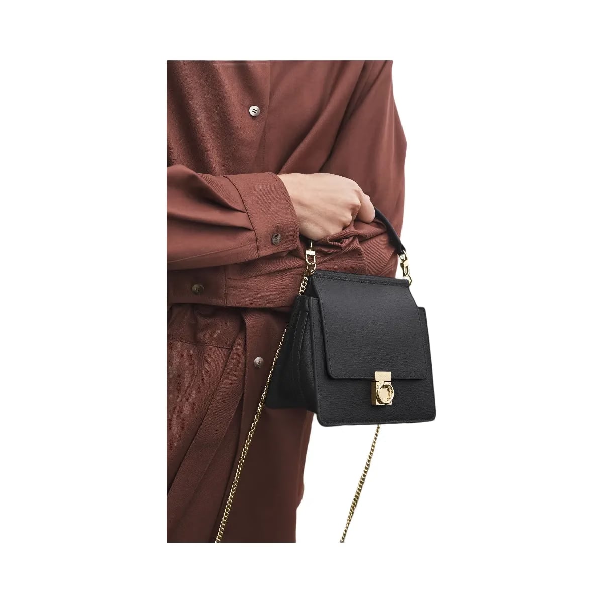 Polene Numero Sept Mini Textured Black