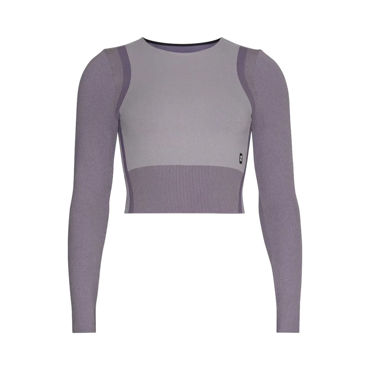 On Studio Knit Long-T Crop Lilac | Cosmos