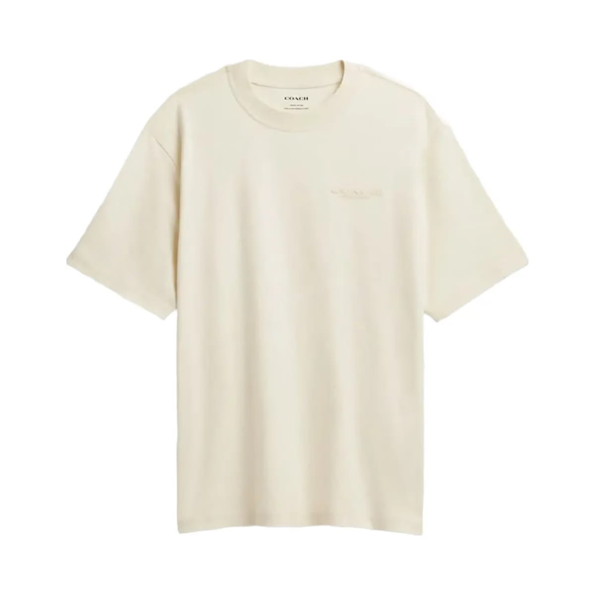 Coach T-Shirt In Organic Cotton Cream