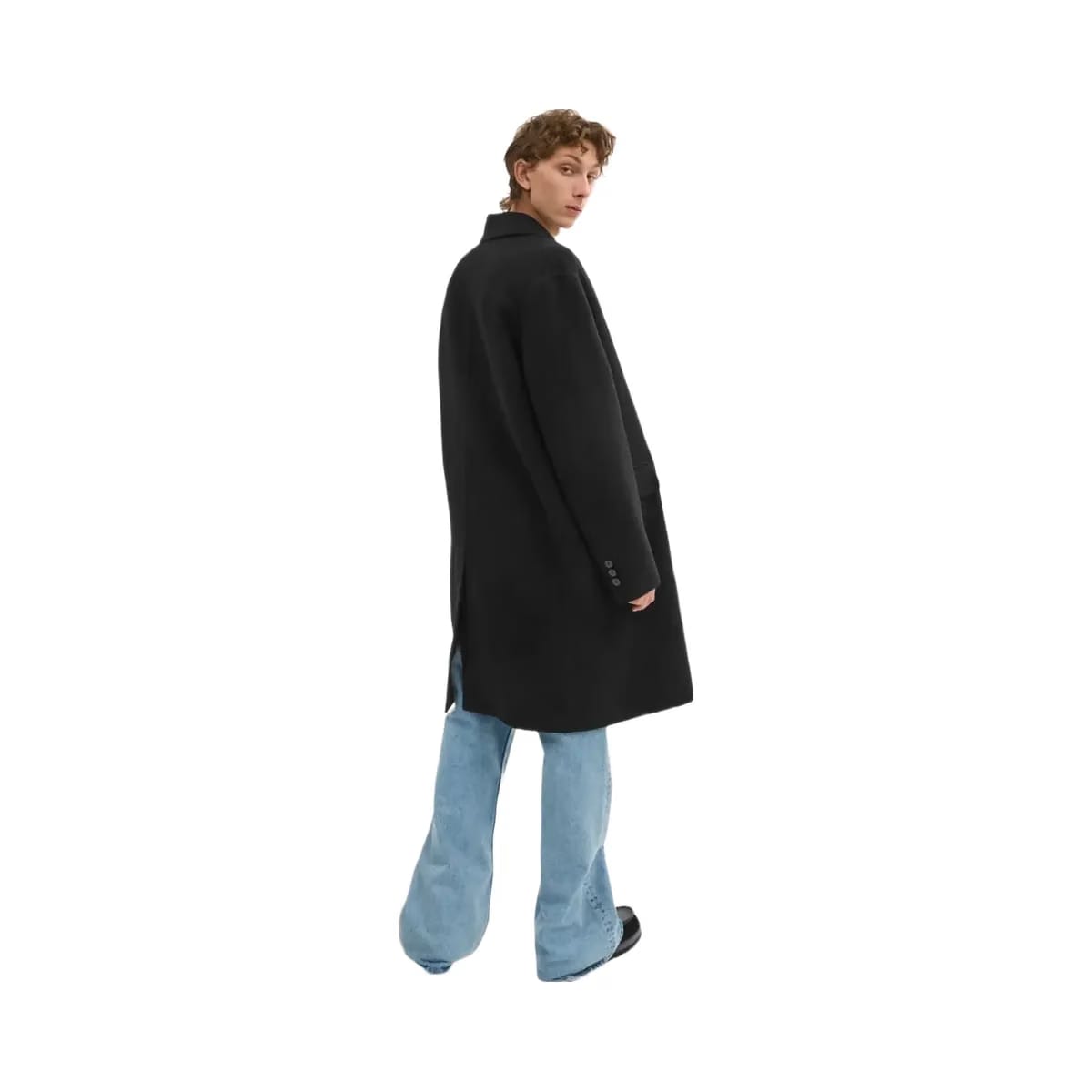 Coach Double Faced Wool Coat Black