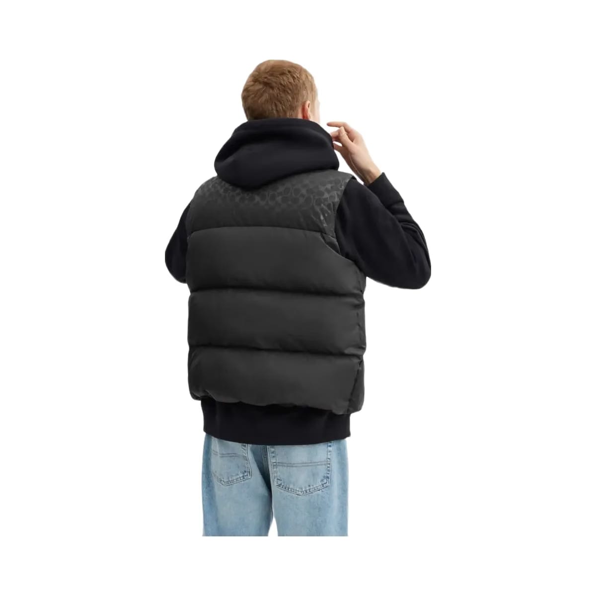 Coach Down Puffer Vest In Recycled Polyester Black