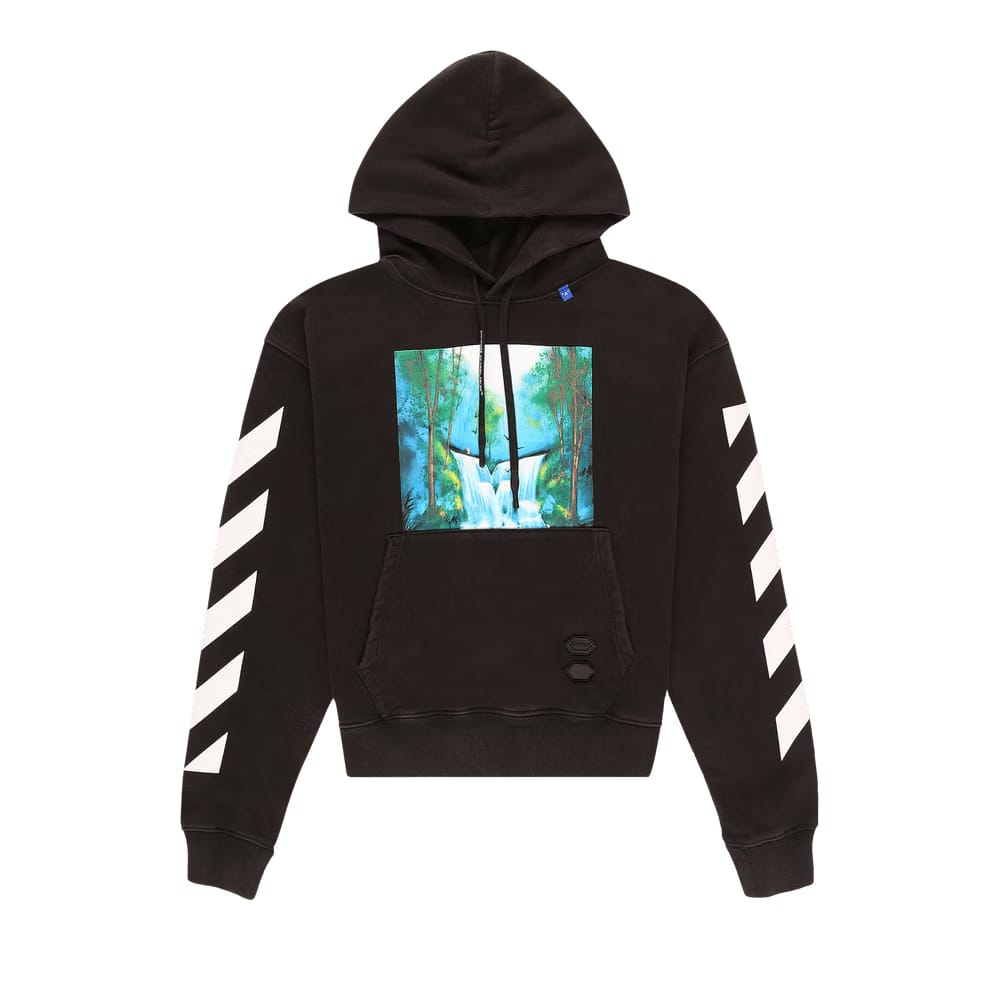 Off-White Diag Waterfall Over Hoodie Black / Multicolor