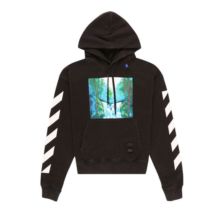 Off-White Diag Waterfall Over Hoodie Black / Multicolor