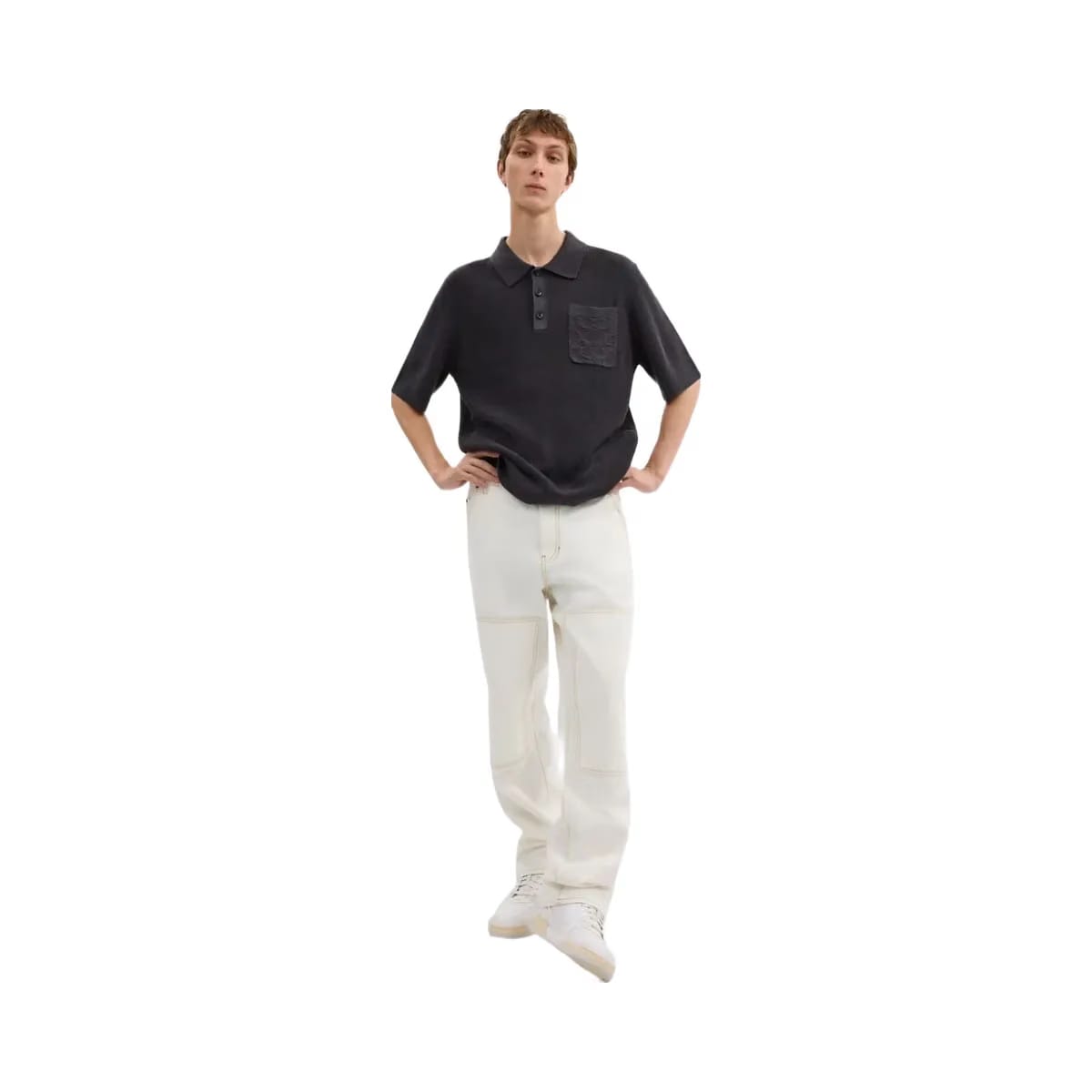 Coach Knit Polo Washed Black