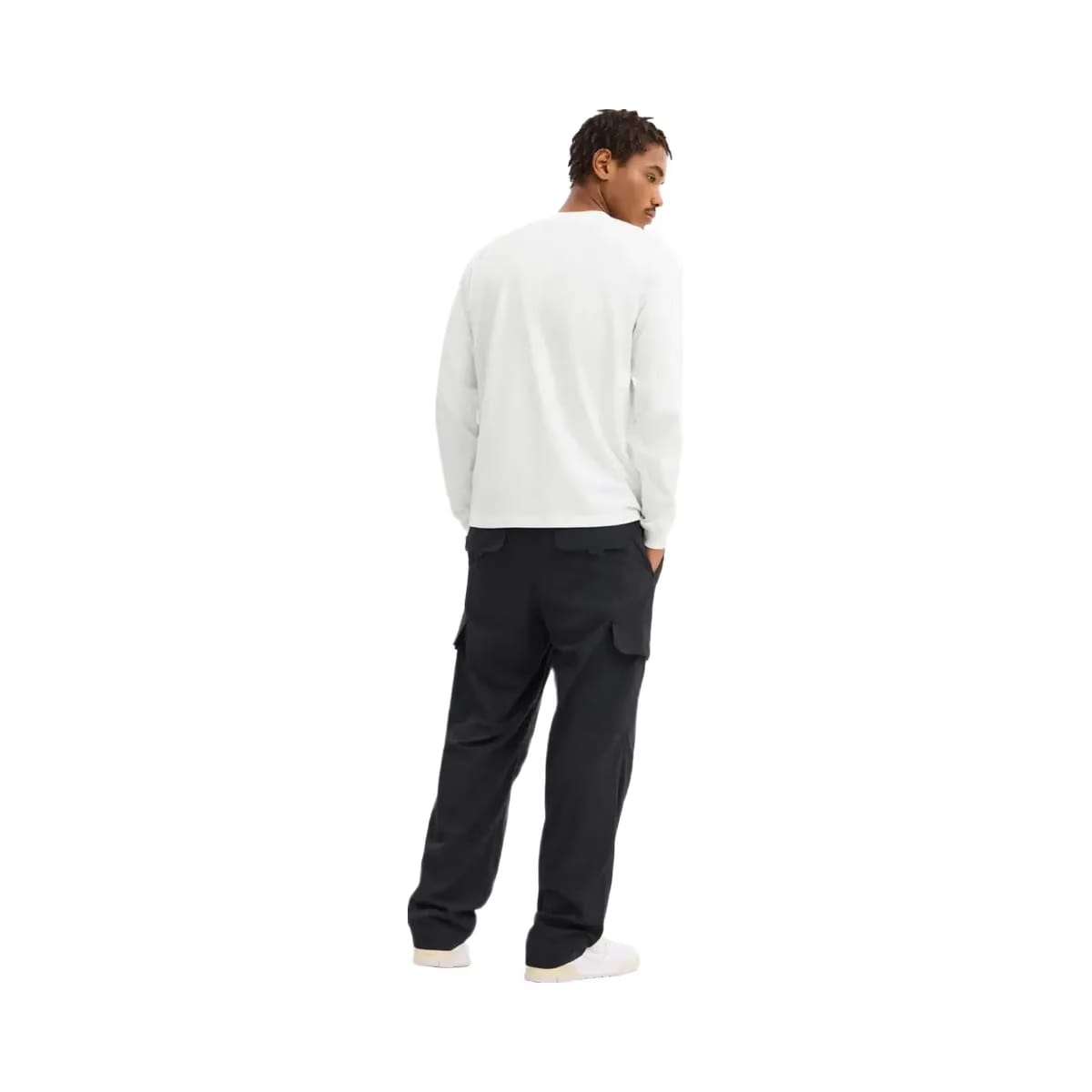 Coach Leatherware Collage Relaxed Long Sleeve T-Shirt In Organic Cotton White