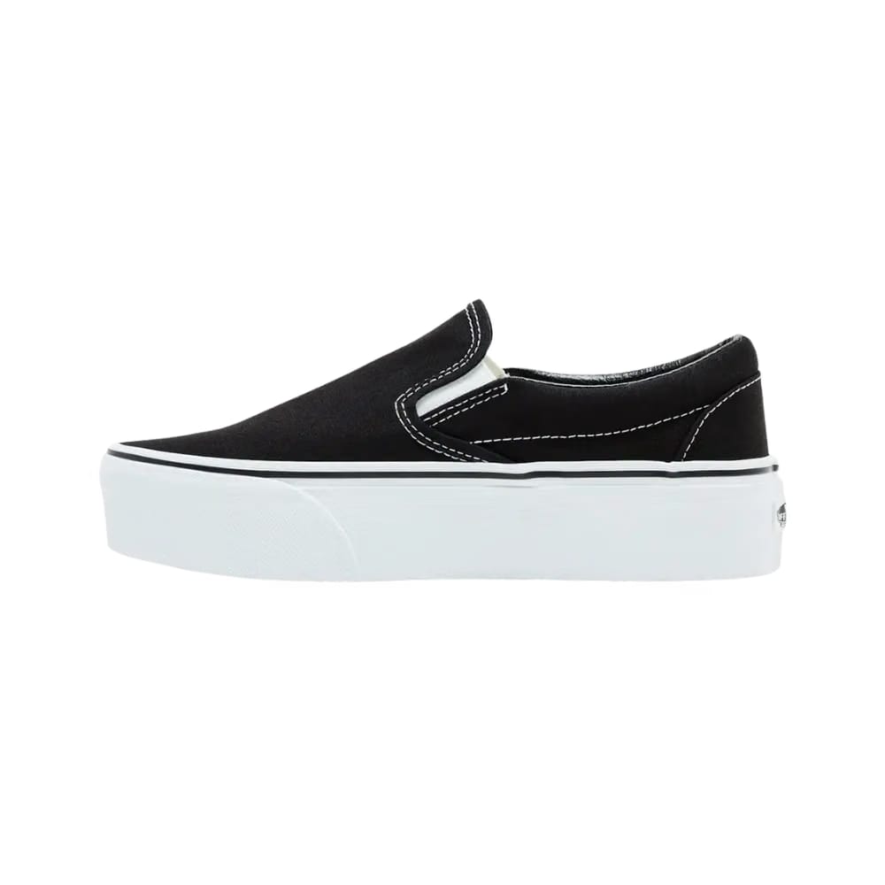 Vans Classic Slip-On Platform Shoe Black And White