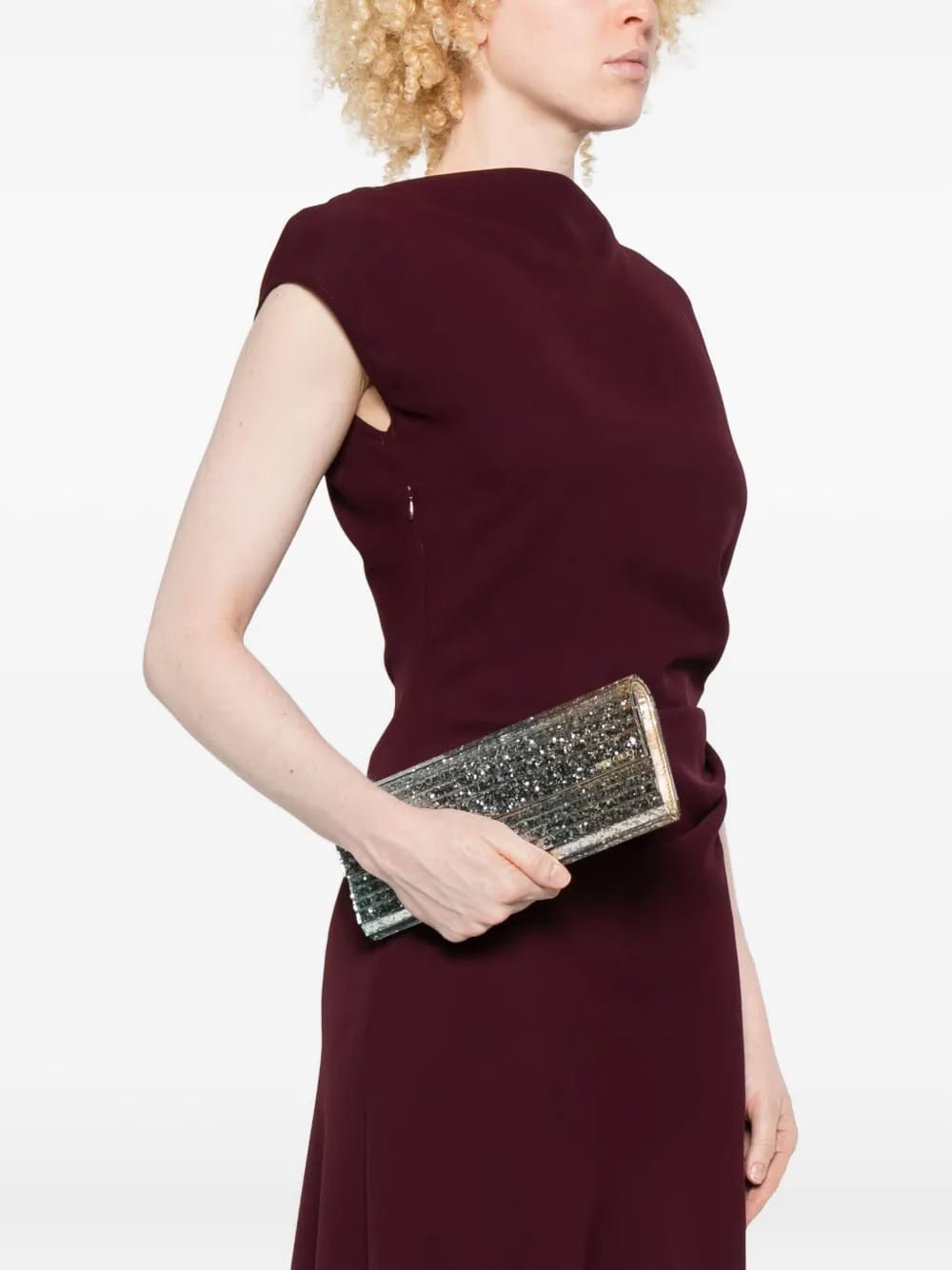 glitter rectangular clutch