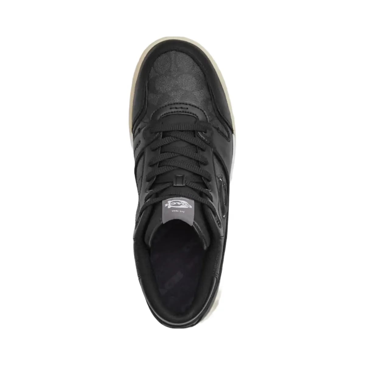 Coach Men's Soho Mid Top Sneaker In Signature Canvas Charcoal Black