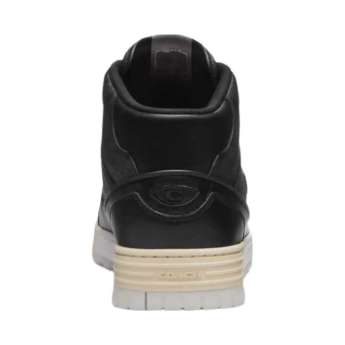 Coach Men's Soho Mid Top Sneaker In Signature Canvas Charcoal Black