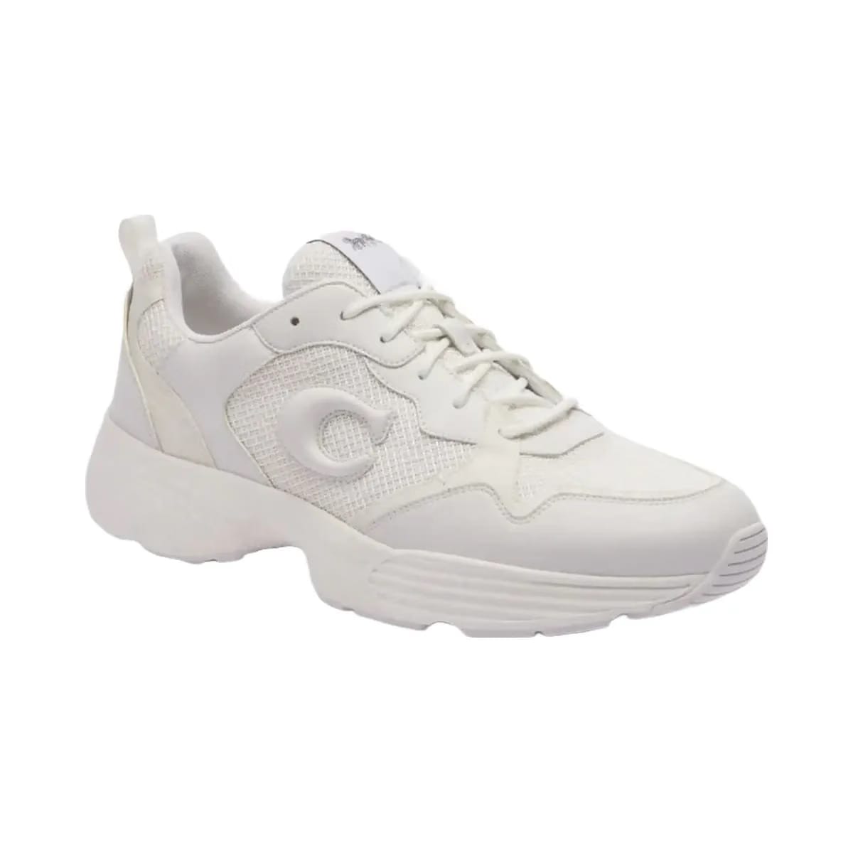 Coach Men's Strider Sneaker In Signature Canvas Optic White