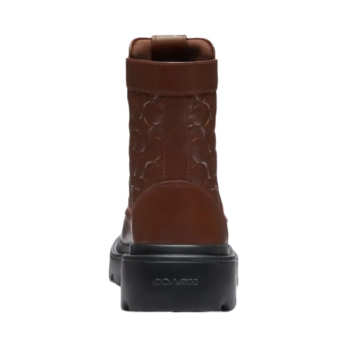Coach Men's Combat Boot In Signature Leather Vintage Brown