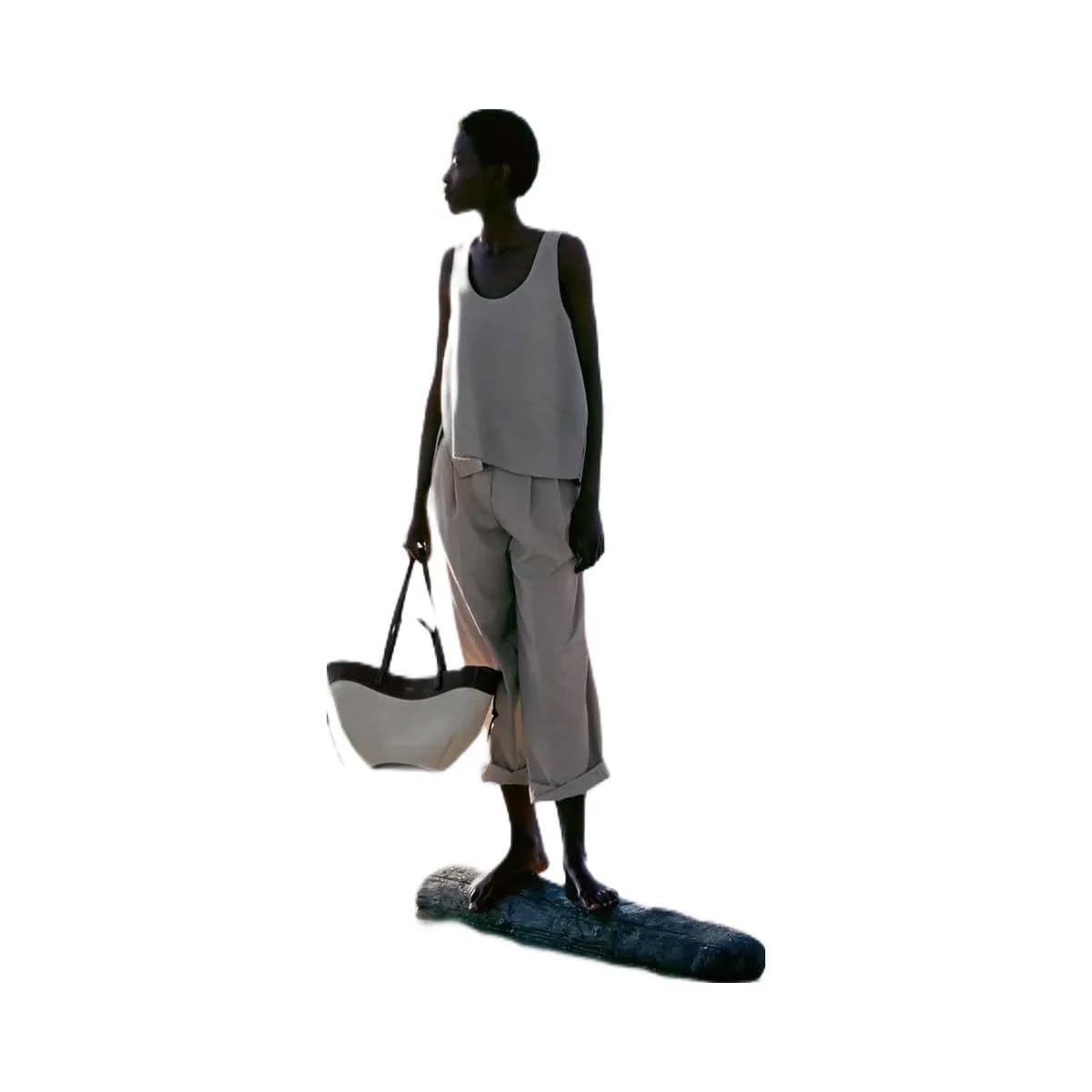 Polene Cyme Mini Black Canvas
