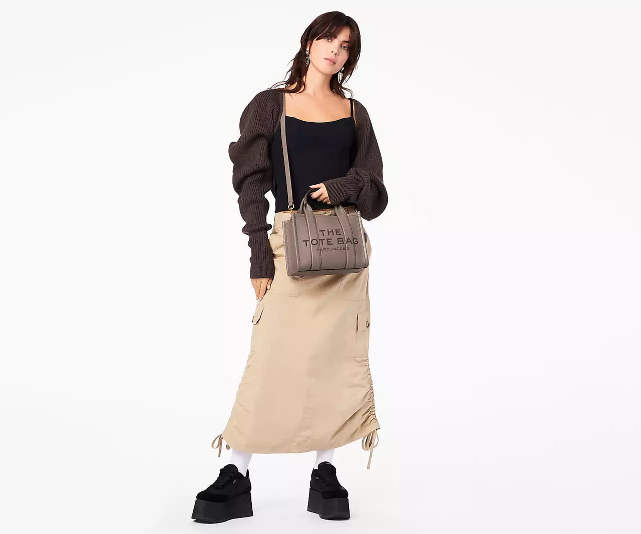 Marc Jacobs The Leather Small Tote Bag 'Cement'