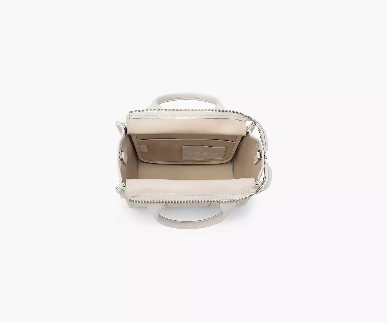 Marc Jacobs The Leather Small Tote Bag 'Cotton/Silver'
