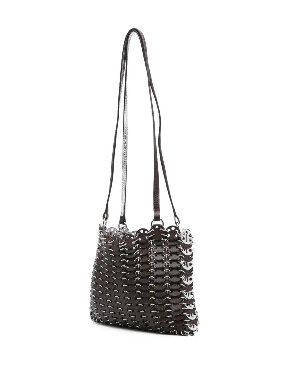 chain-link scalloped cross body bag