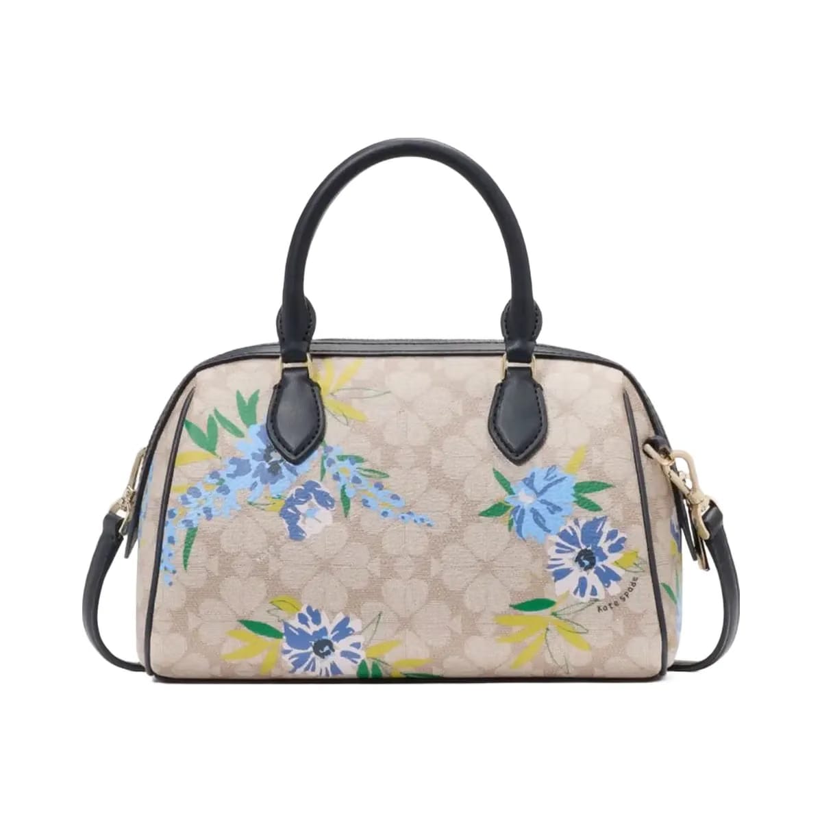 Kate Spade Flower Floral Small Dolly Duffle Blazer Blue Multi