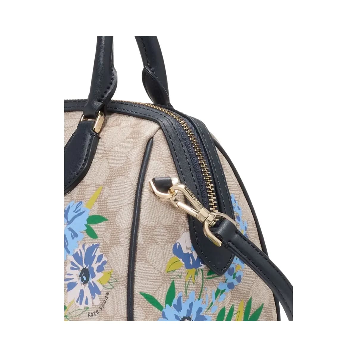 Kate Spade Flower Floral Small Dolly Duffle Blazer Blue Multi