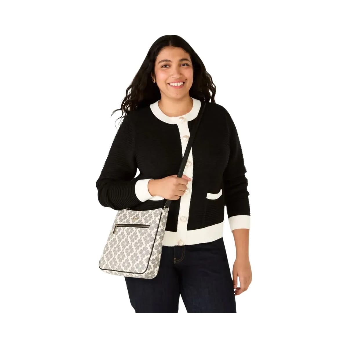 Kate Spade Signature Spade Flower Large Swingpack Crossbody Black Multi