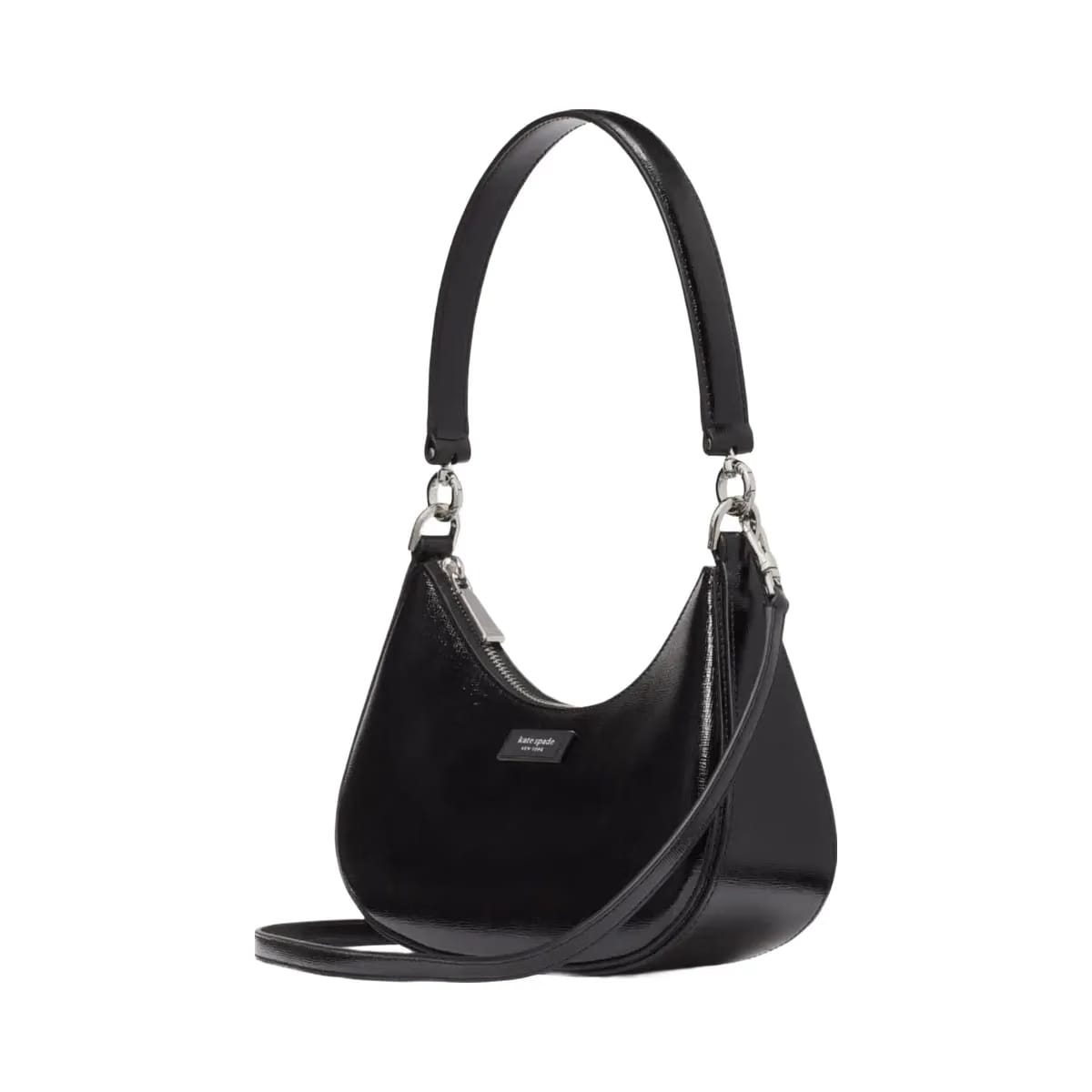 Kate Spade Sam Icon Shiny Small Convertible Crossbody Black