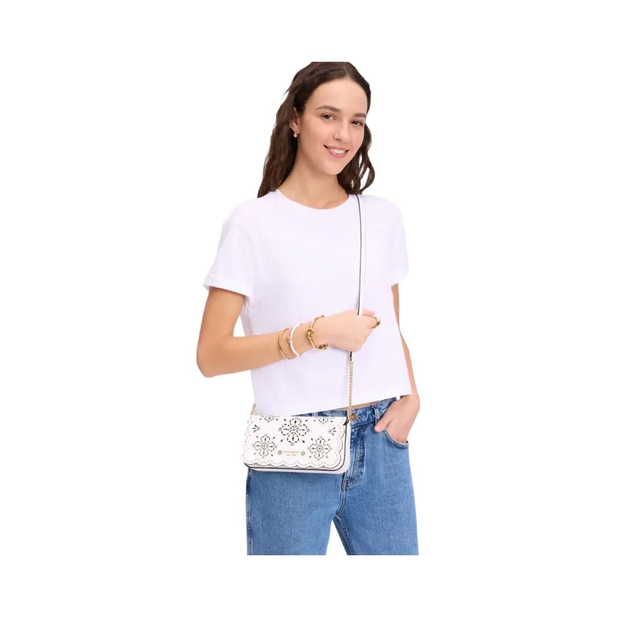 Kate Spade Serena Chain Wallet True White