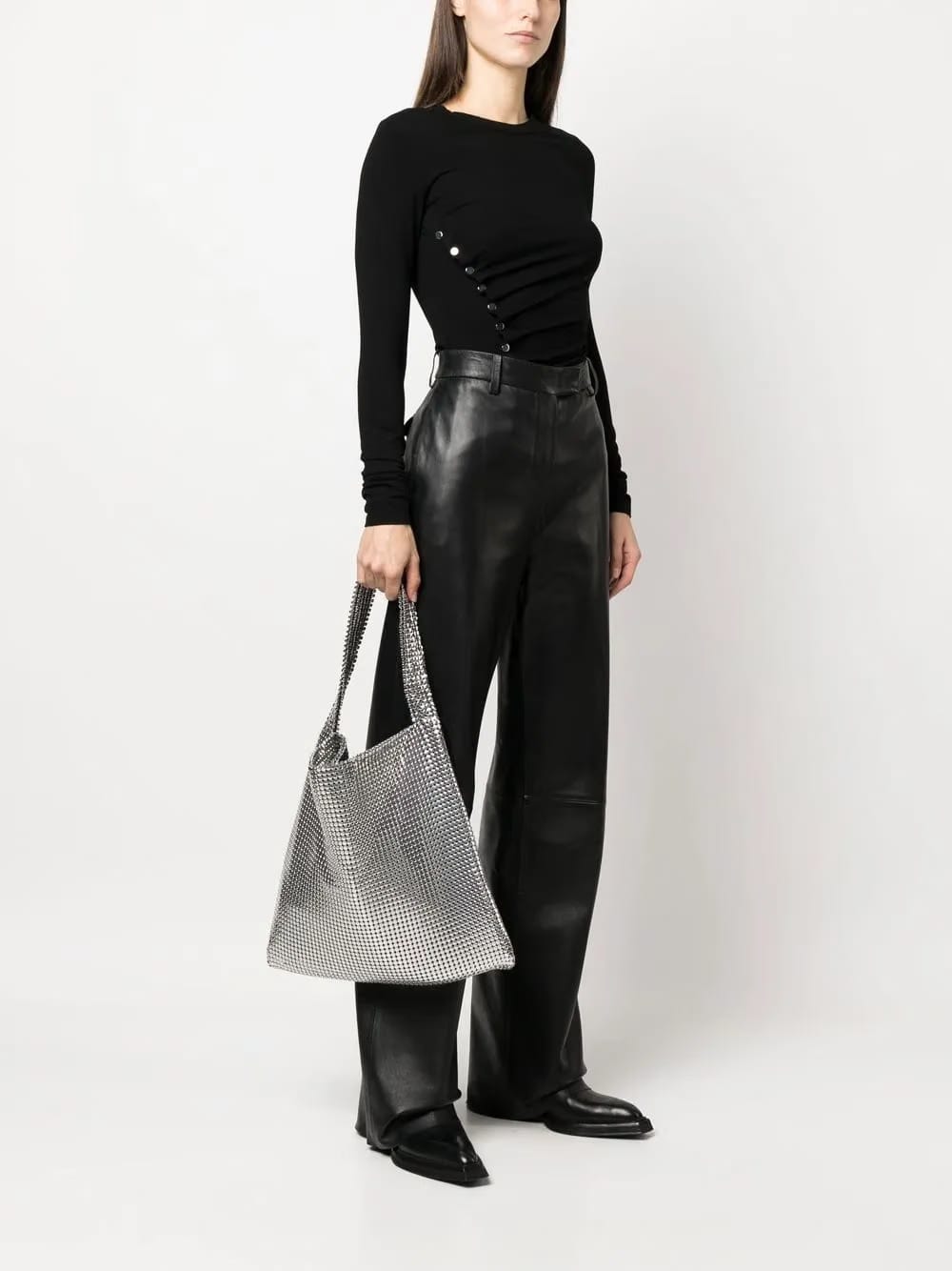 Pixel metallic tote bag