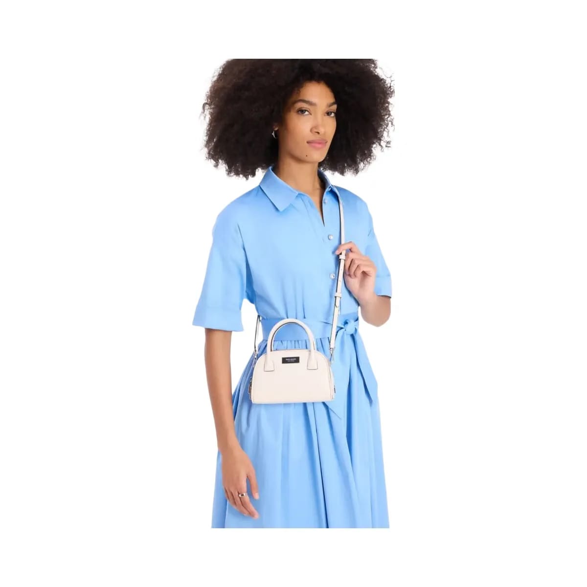 Kate Spade Sam Icon Mini Duffle Bag Parchment