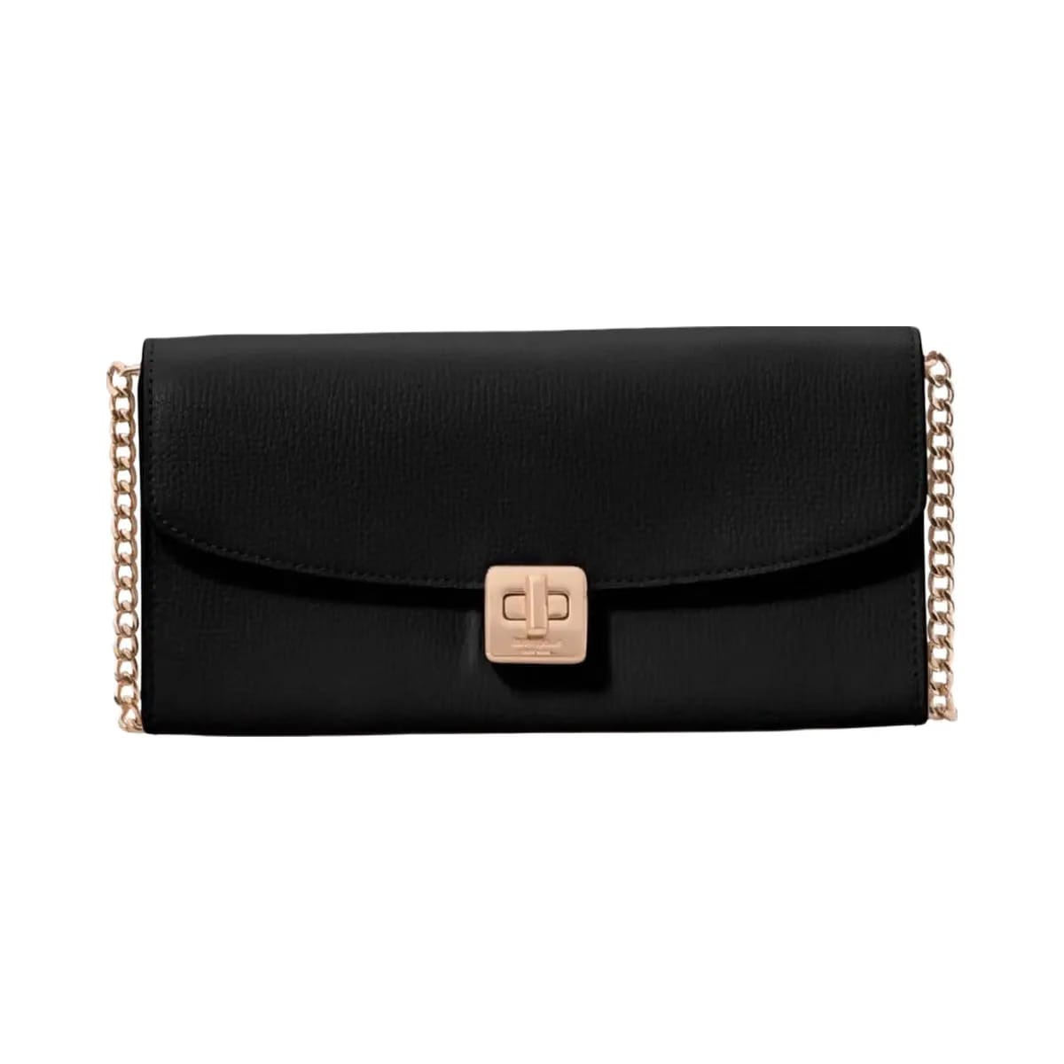 Kate Spade Phoebe Turnlock Wallet on chain Black