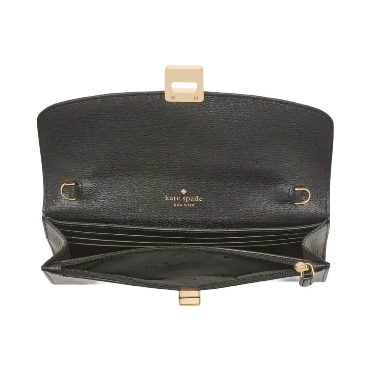 Kate Spade Phoebe Turnlock Wallet on chain Black