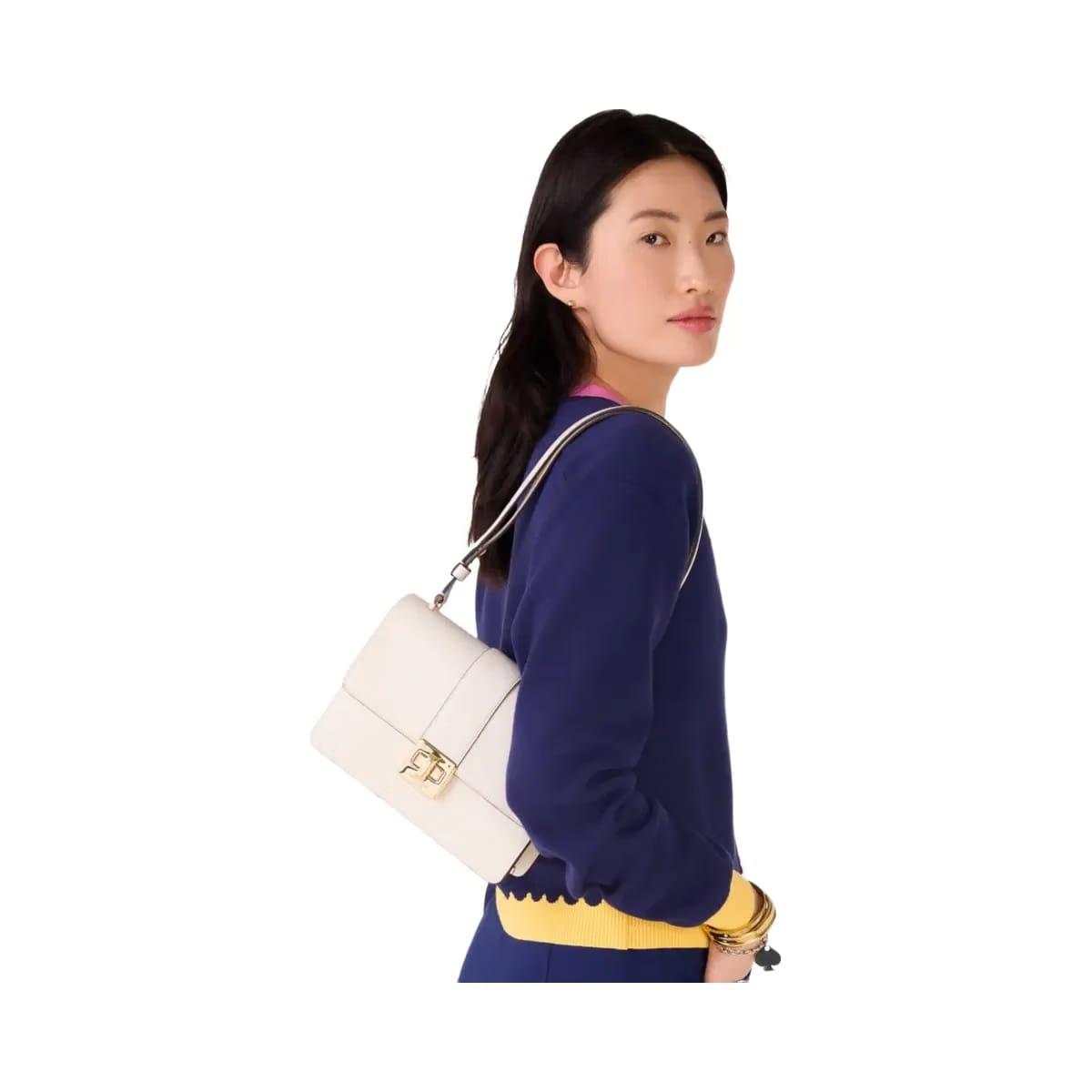 Kate Spade Phoebe Turnlock Shoulder Bag Meringue