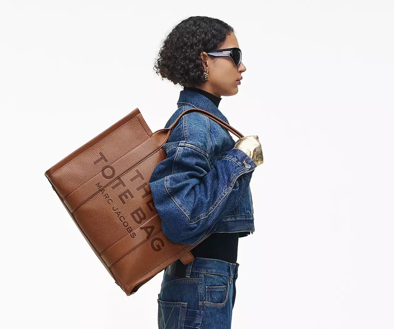 Marc Jacobs The Leather Large Tote Bag 'Argan Oil'
