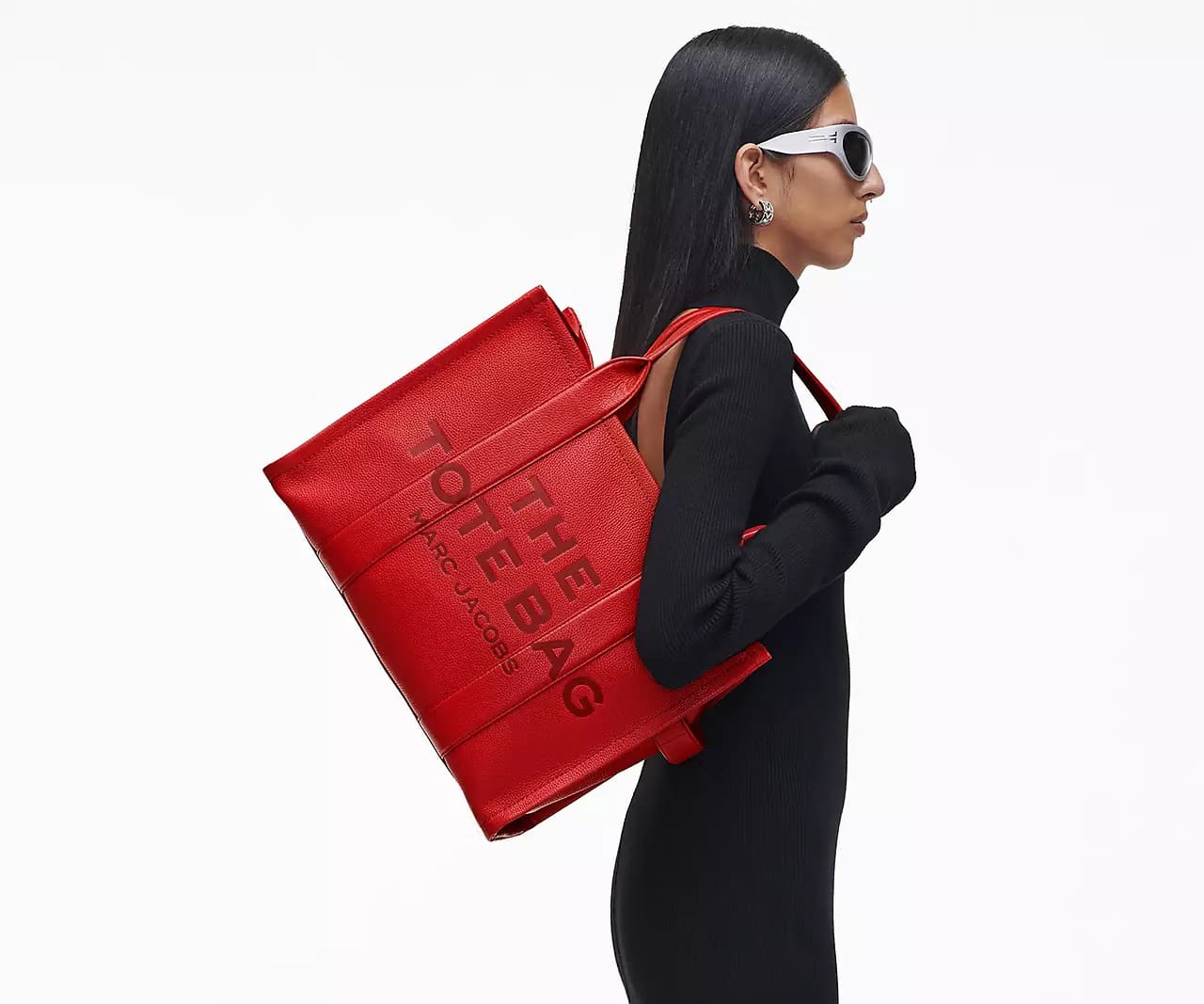 Marc Jacobs The Leather Large Tote Bag 'True Red'