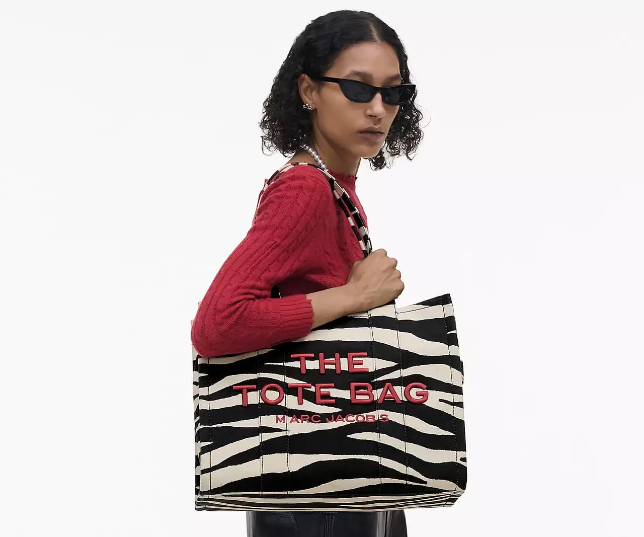 Marc Jacobs The Zebra Canvas Large Tote Bag