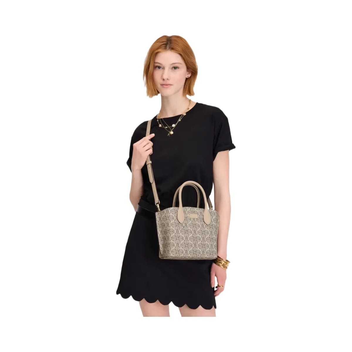 Kate Spade Suite Spade Flower Crossbody Tote Neutral Multi