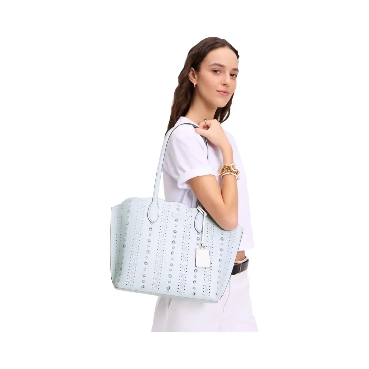 Kate Spade Suite Large Open Tote Bag Taro Milk