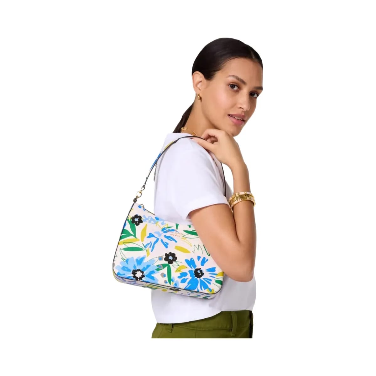 Kate Spade Margot Floral Convertible Shoulder Bag Cream Multi