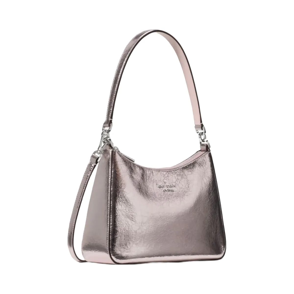 Kate Spade Margot Crinkle Metallic Convertible Shoulder Bag Lilac Moonlight