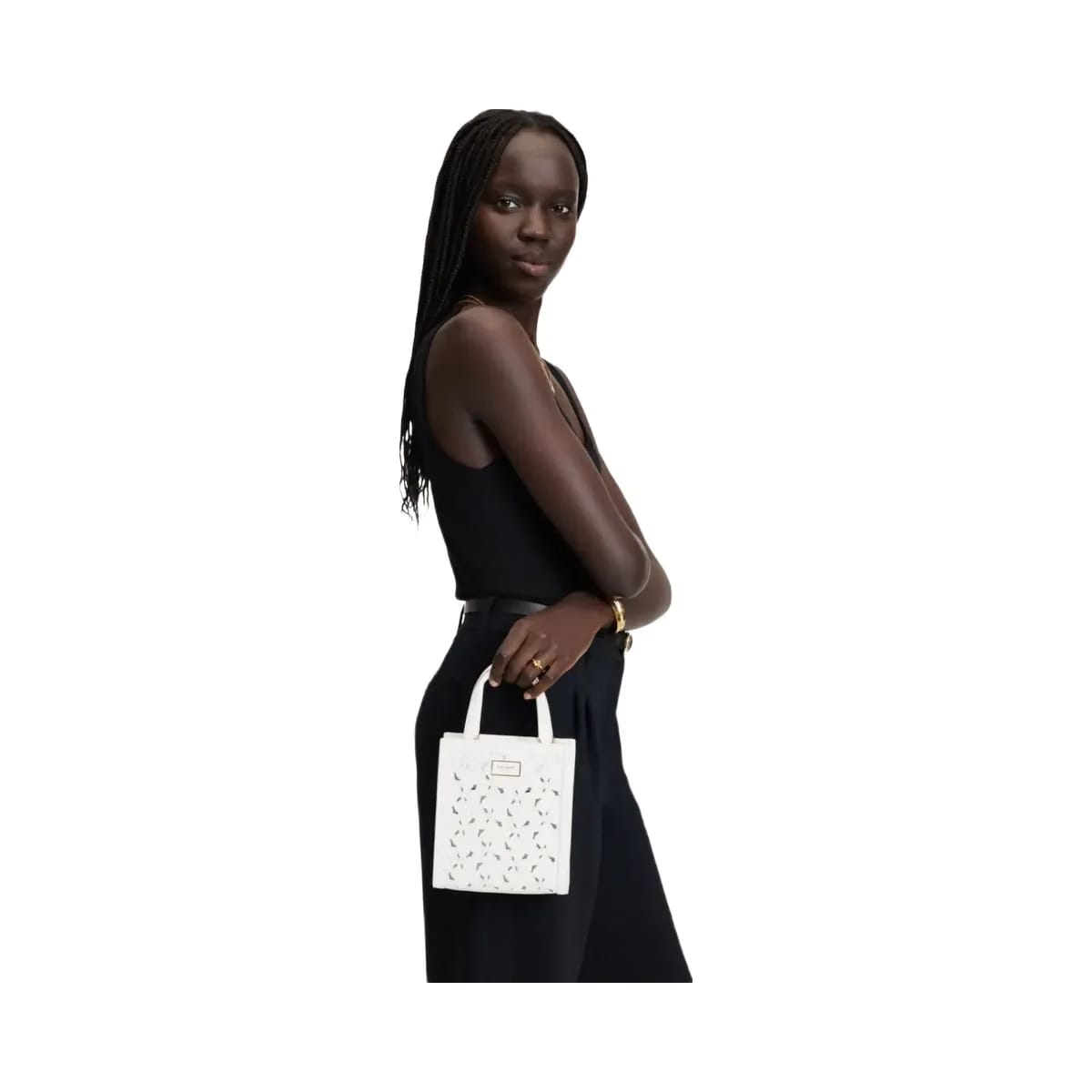 Kate Spade Manhattan Eyelet Mini Tote True White