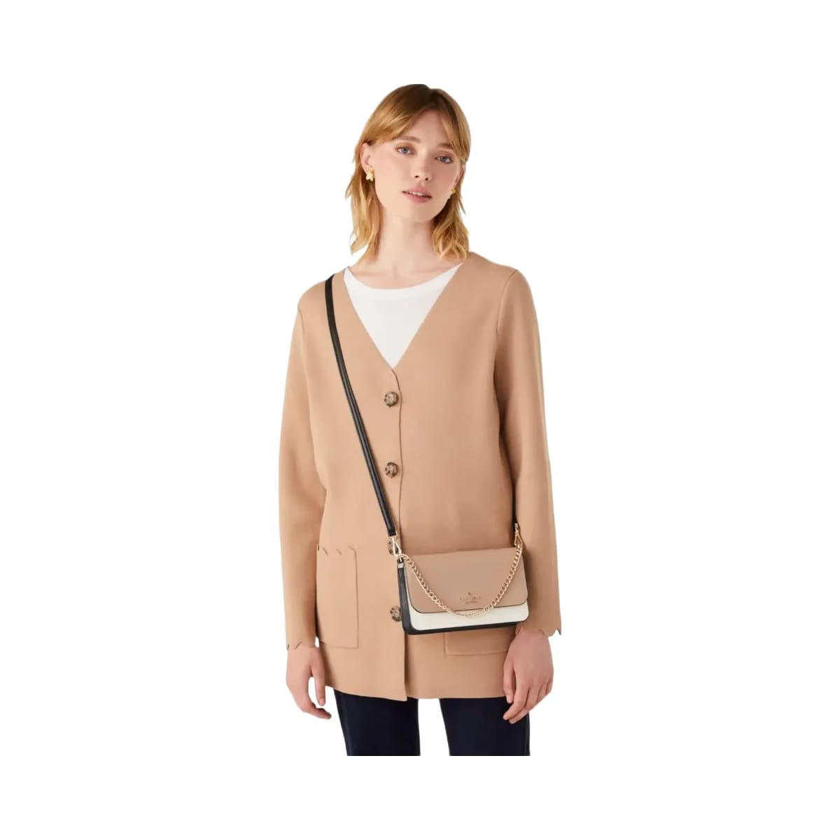 Kate Spade Madison Willow Mini Flap Crossbody Toasted Hazelnut Multi