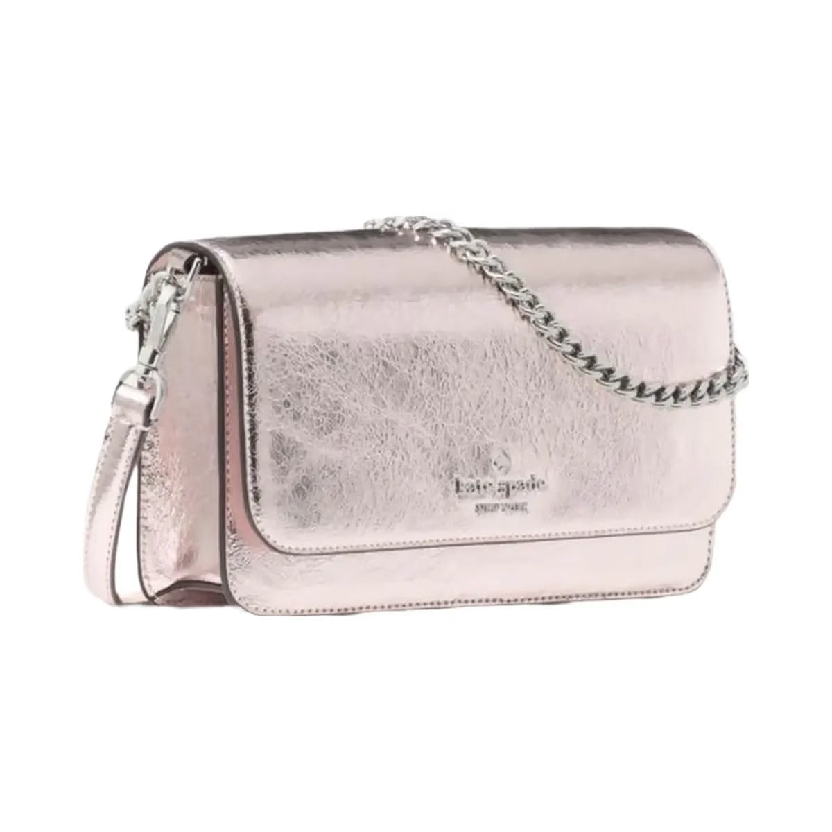 Kate Spade Madison Metallic Willow Mini Flap Crossbody Lilac Moonlight