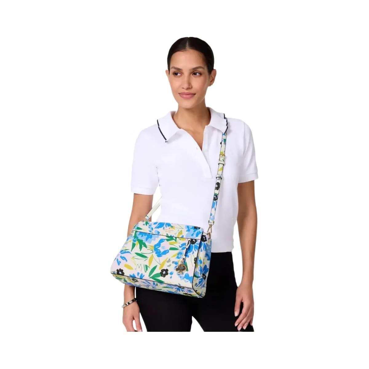 Kate Spade Madison Floral Medium Top Handle Satchel Cream Multi