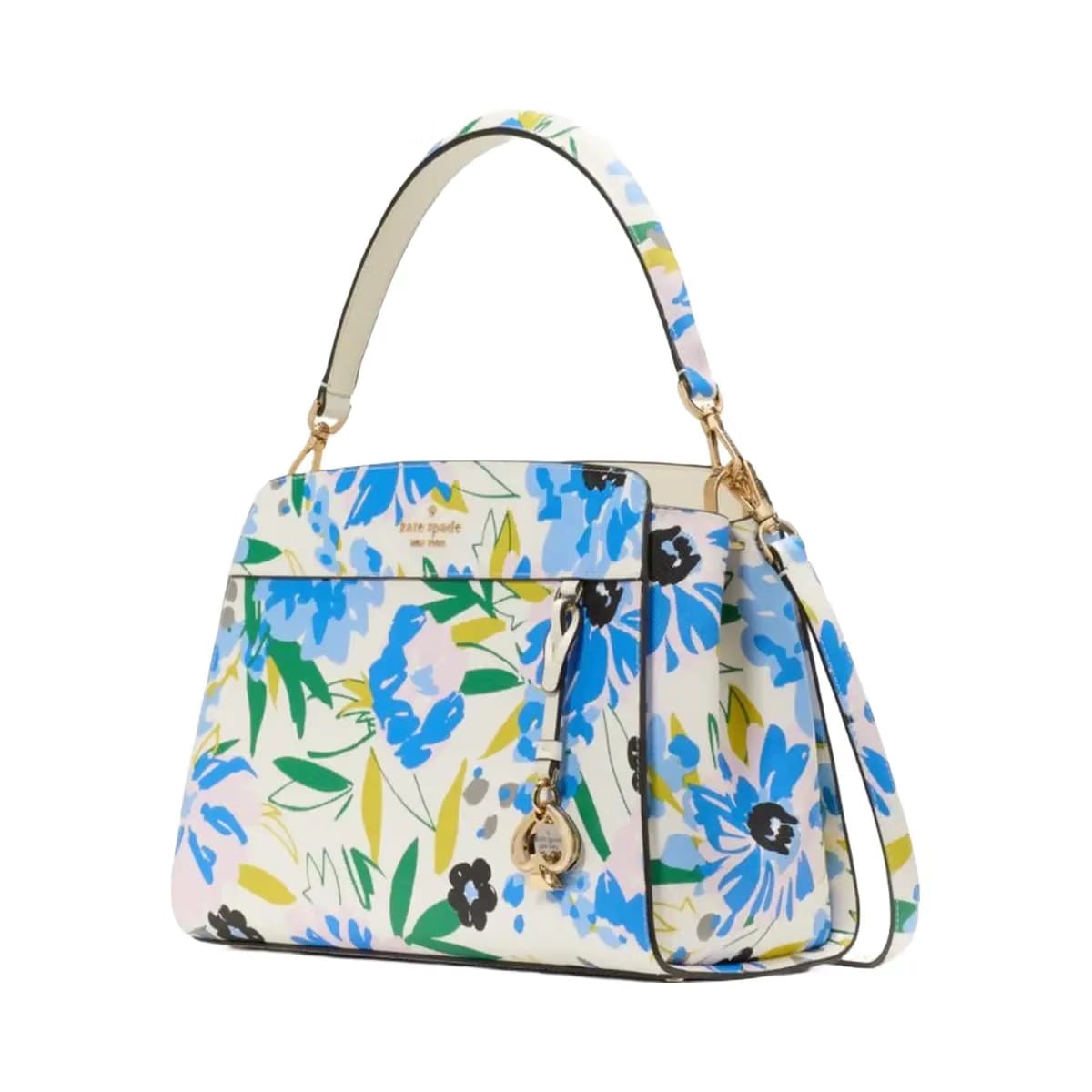 Kate Spade Madison Floral Medium Top Handle Satchel Cream Multi